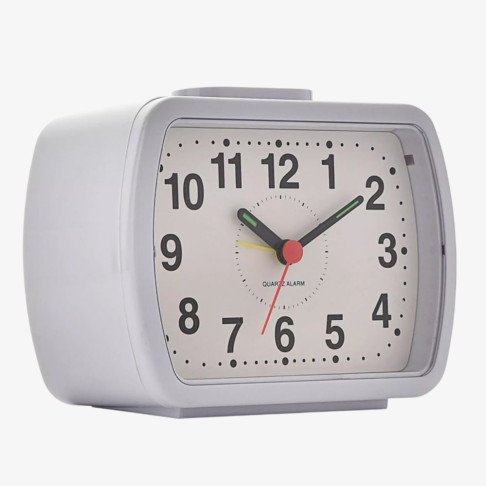  Hometime White Obolong Alarm Clock 5184W
