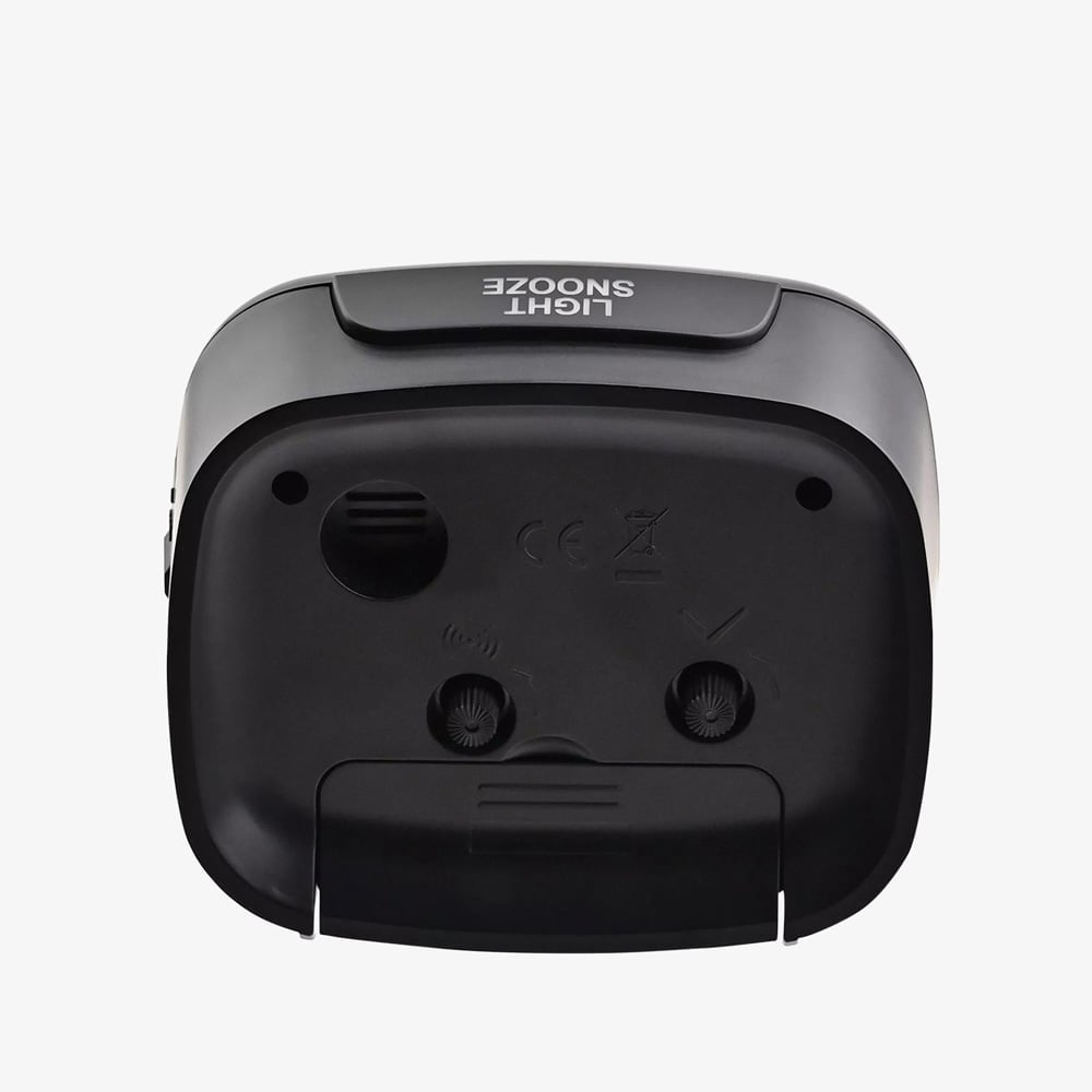 Hometime Black Square Alarm Clock 5381BK