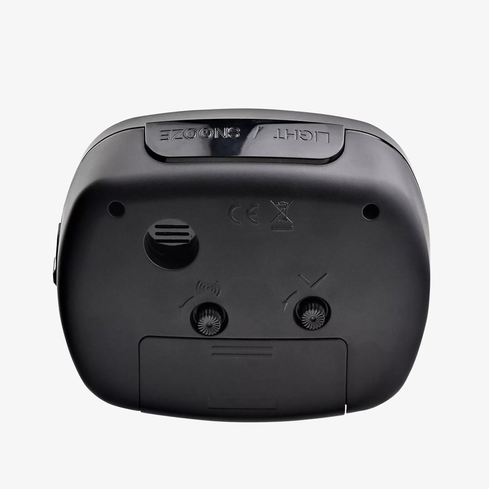 Hometime Black Oval Alarm Clock 5382BK