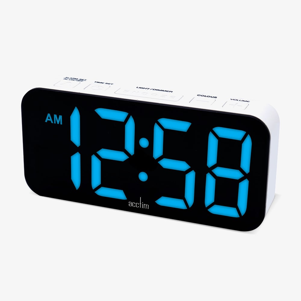 Acctim Jaxon Led Colour Change Digital Alarm Clock 16512