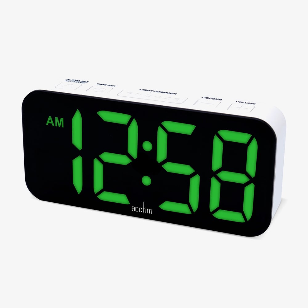 Acctim Jaxon Led Colour Change Digital Alarm Clock 16512