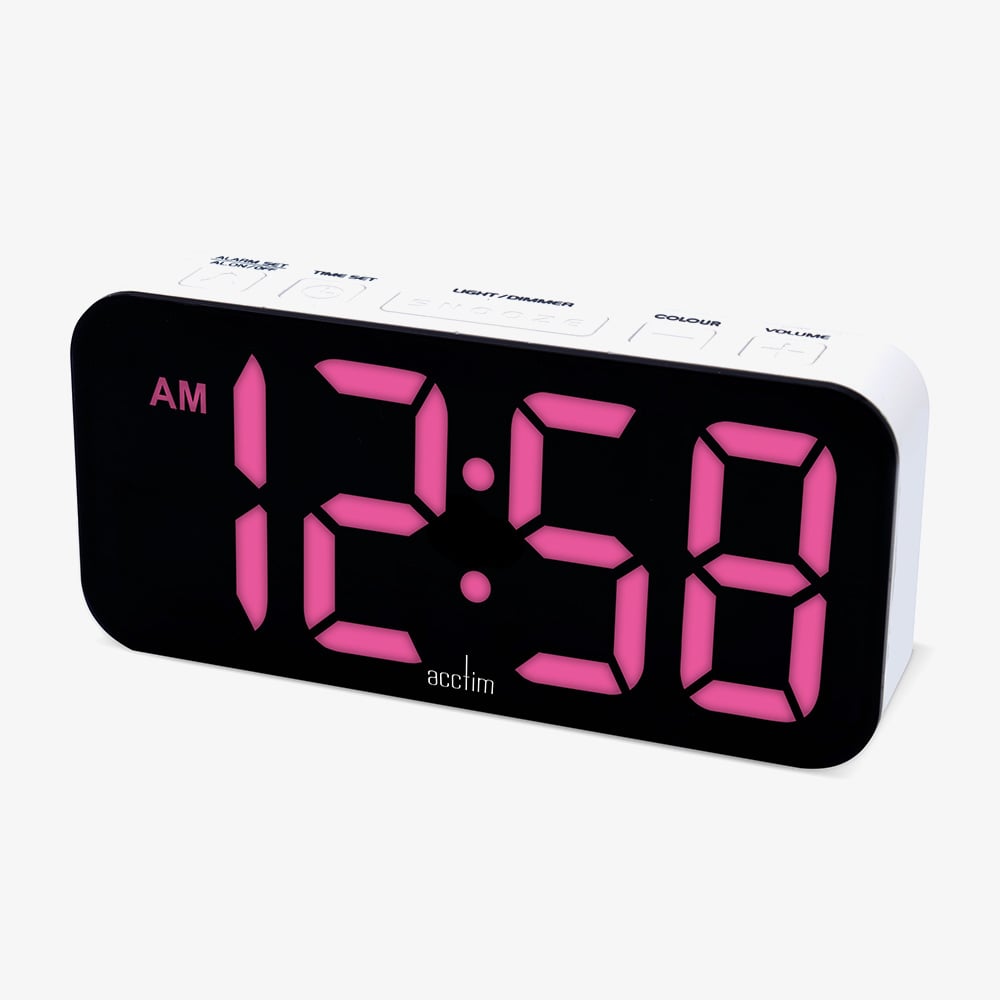 Acctim Jaxon Led Colour Change Digital Alarm Clock 16512