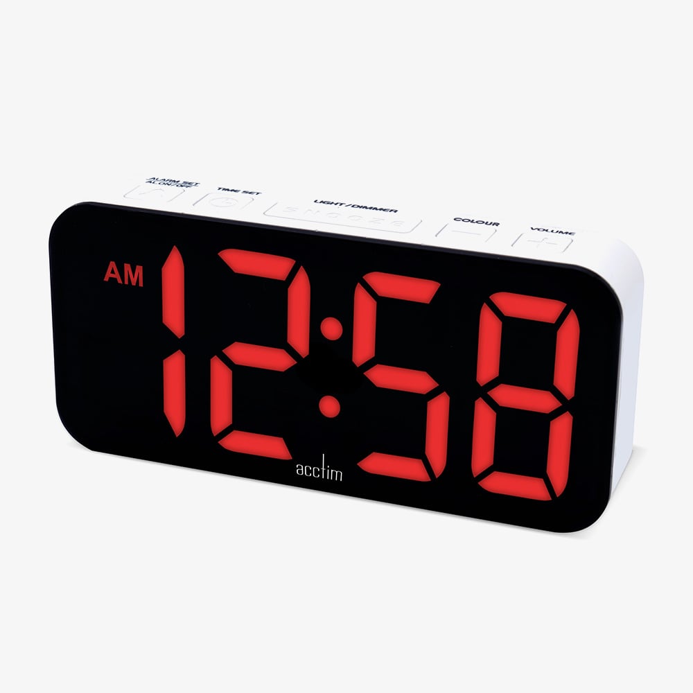 Acctim Jaxon Led Colour Change Digital Alarm Clock 16512