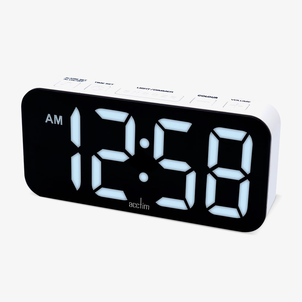Acctim Jaxon Led Colour Change Digital Alarm Clock 16512