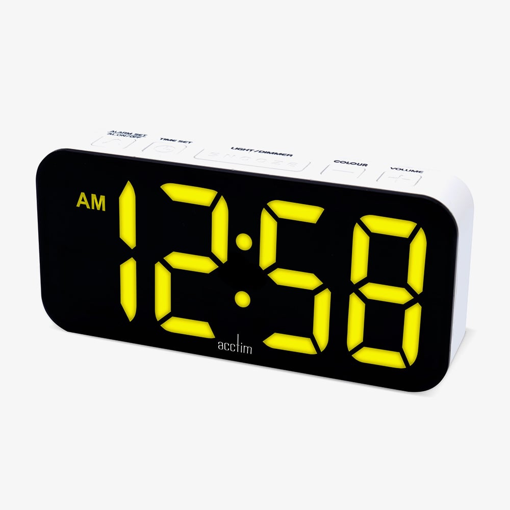 Acctim Jaxon Led Colour Change Digital Alarm Clock 16512