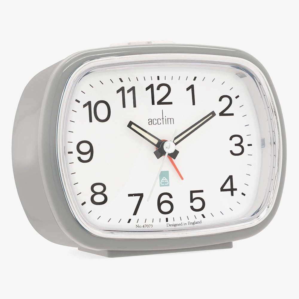 Acctim Camille Grey White Dial Alarm Clock 15467