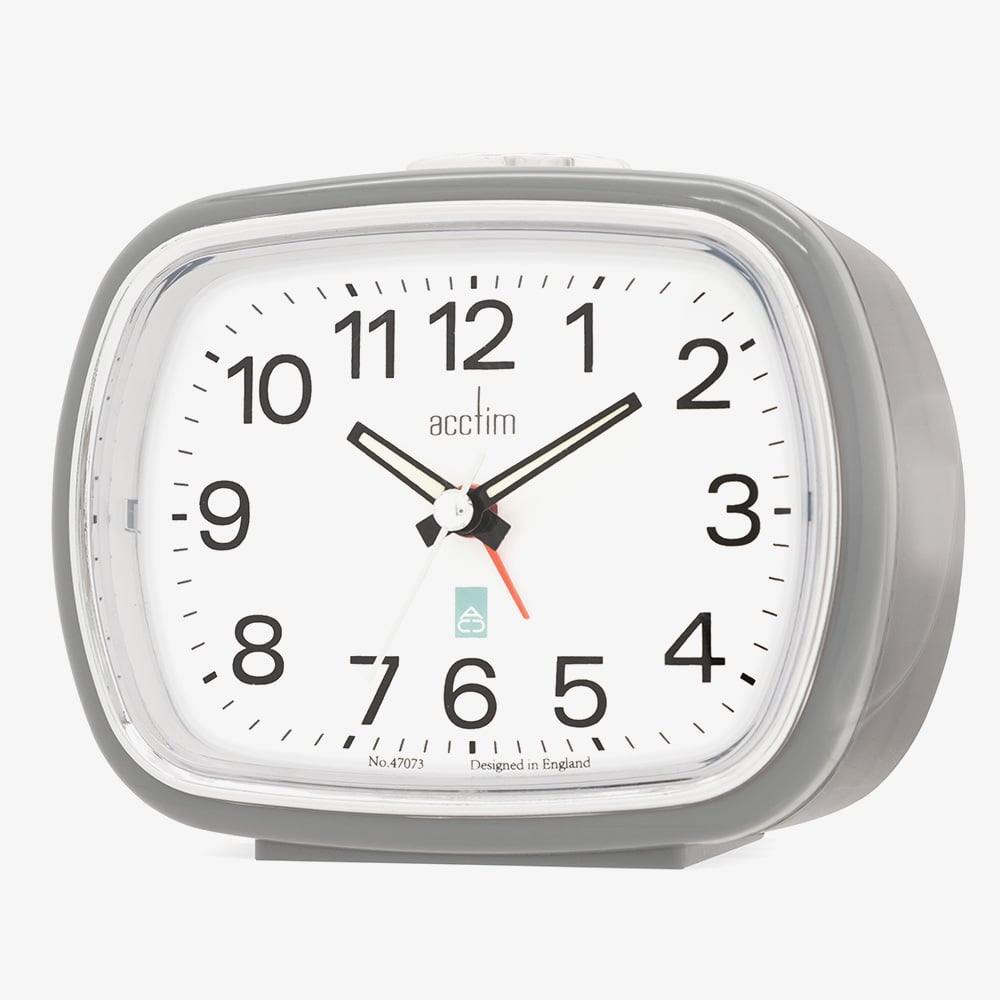 Acctim Camille Grey White Dial Alarm Clock 15467