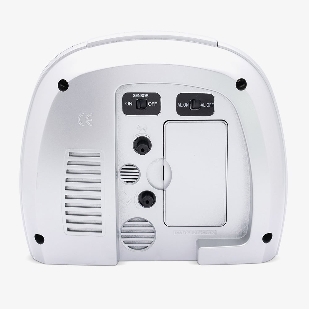 Acctim Sensa-Light Three White Dial Silver Alarm Clock 14697