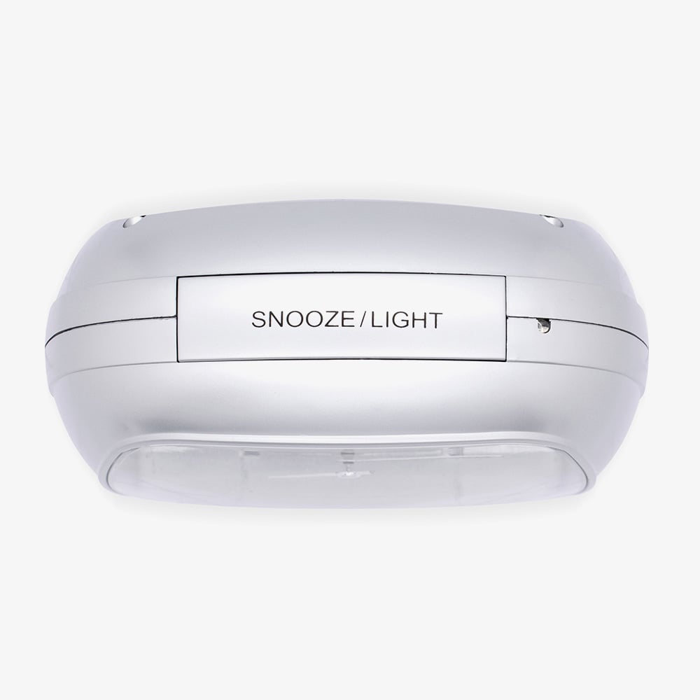 Acctim Sensa-Light Three White Dial Silver Alarm Clock 14697