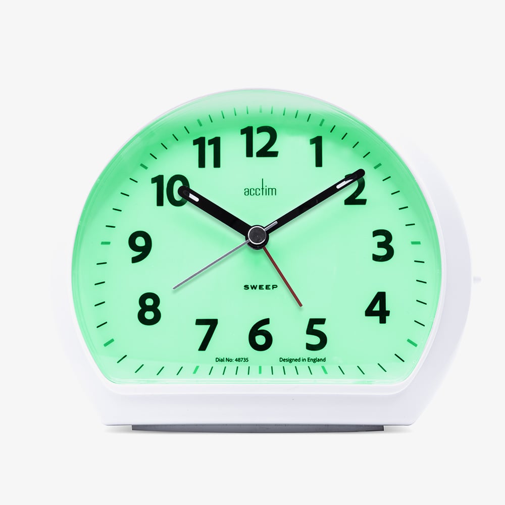 Acctim Colm White Alarm Clock 16532