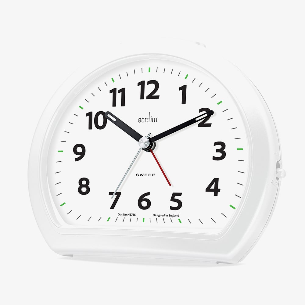 Acctim Colm White Alarm Clock 16532