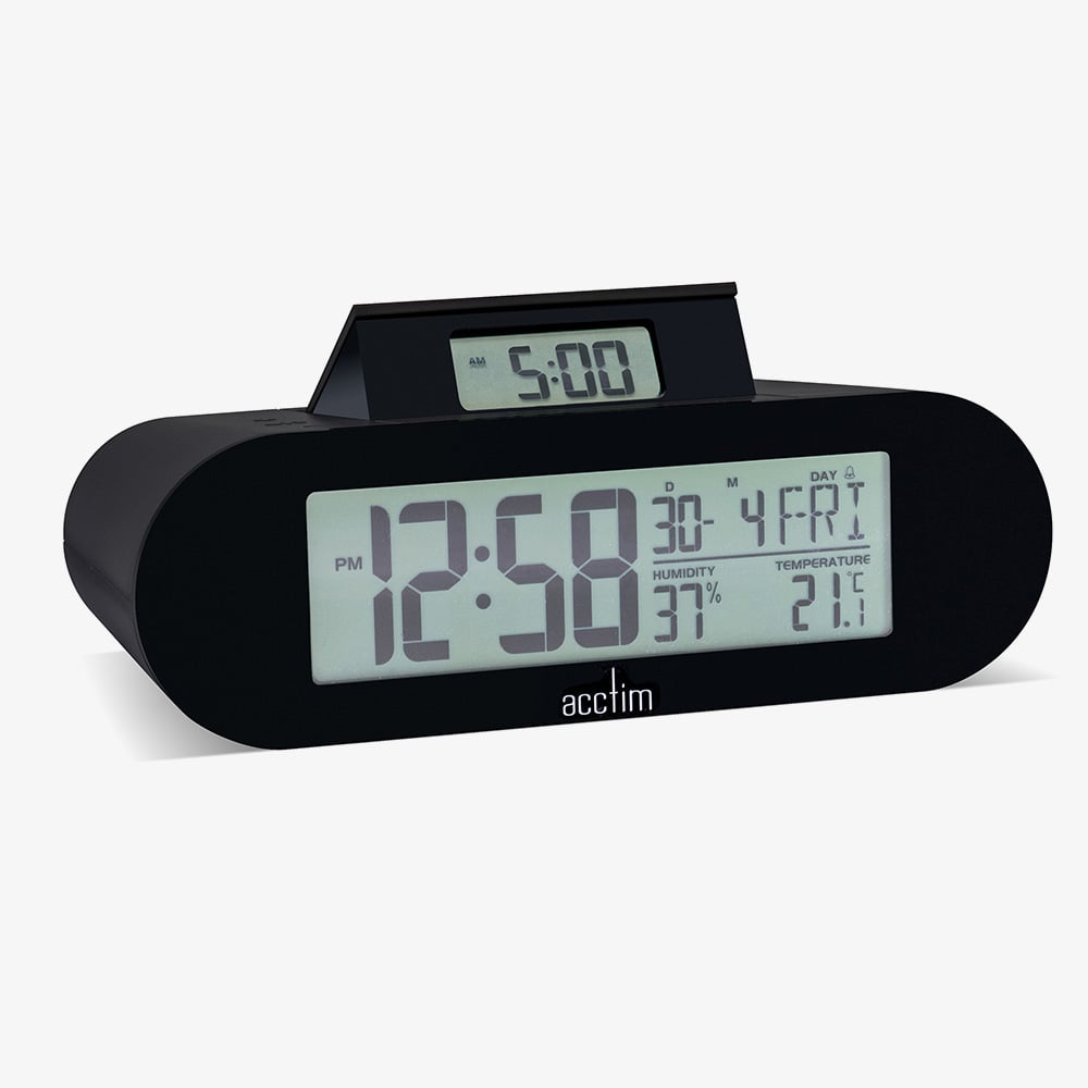 Acctim Kian Matt Black Multi-Function Digital Alarm Clock 16103