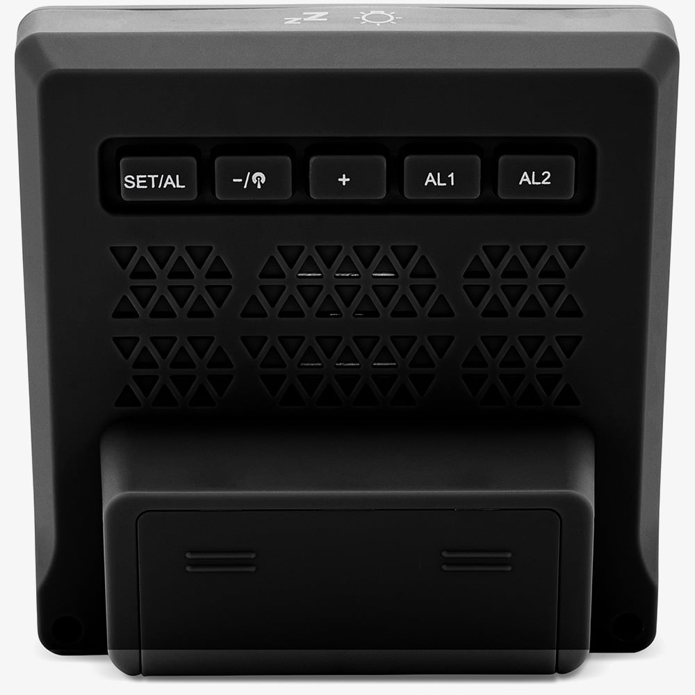 Acctim Varsity Radio Controlled Black Alarm Clock 71963