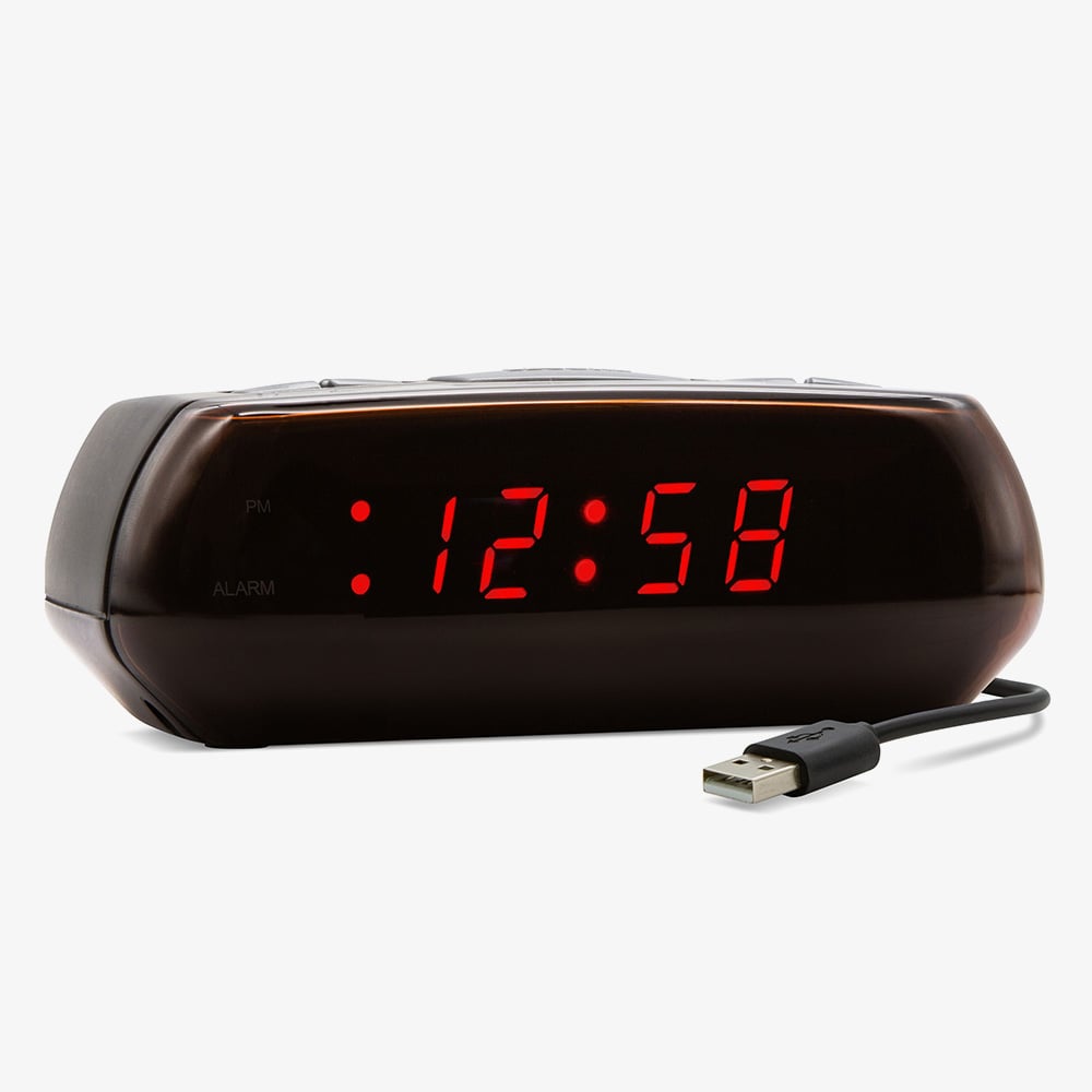 Acctim Miramar Black USB Digital Alarm Clock 16413