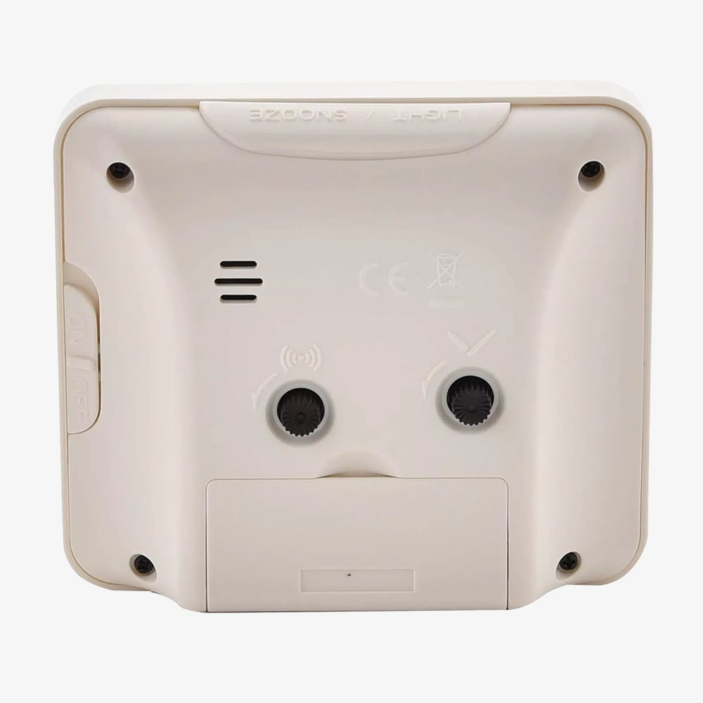 Hometime Dual Indicating Light System White Alarm Clock 5291W