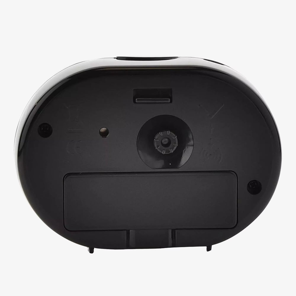 Hometime Oval Beep Function Black Alarm Clock 5155B