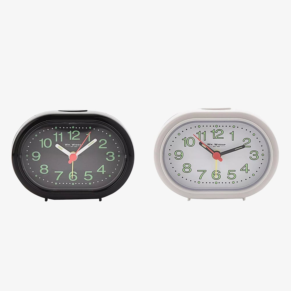 Hometime Oval Beep Function Black Alarm Clock 5155B