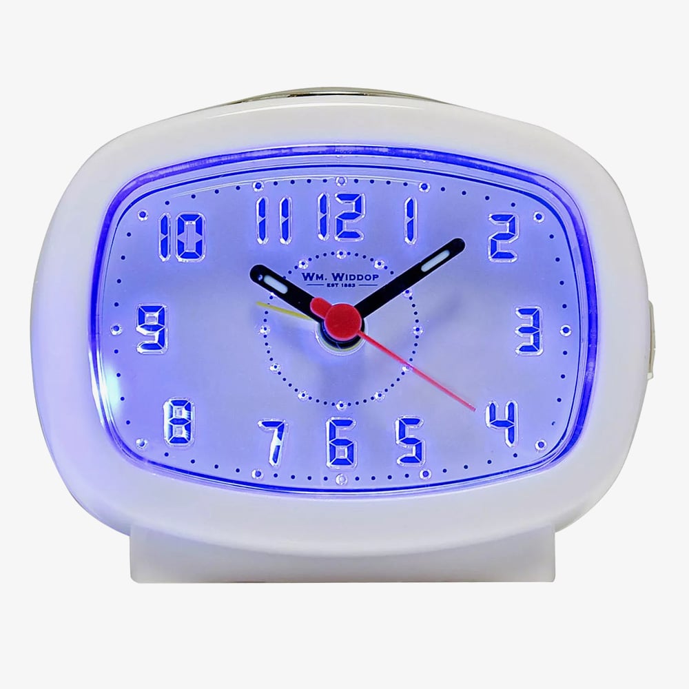Hometime White LED Dial Beep Alarm Clock 9765W