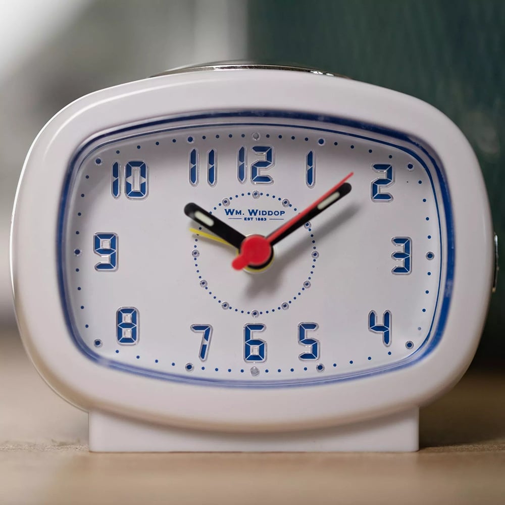 Hometime White LED Dial Beep Alarm Clock 9765W