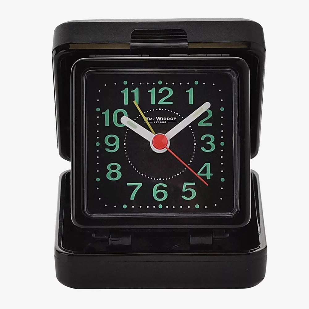 Hometime Black Travel Alarm Clock 5165B