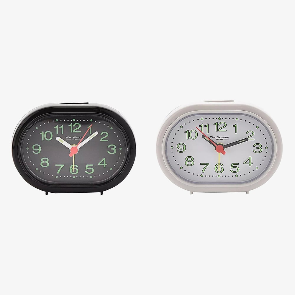 Hometime White Oval Beep Alarm Clock 5155W