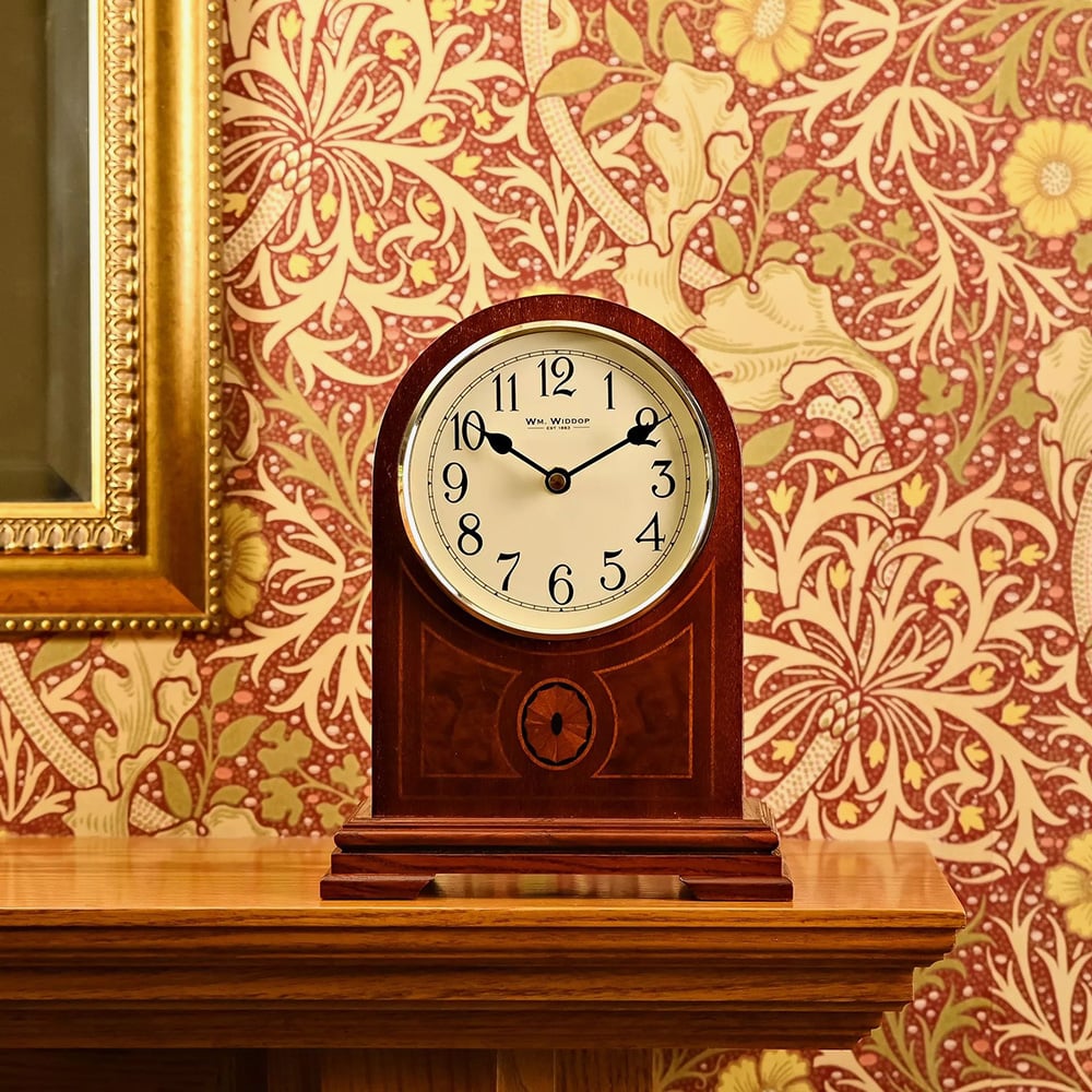 WM Widdop Wooden Mantel Ave Marie Clock W2833