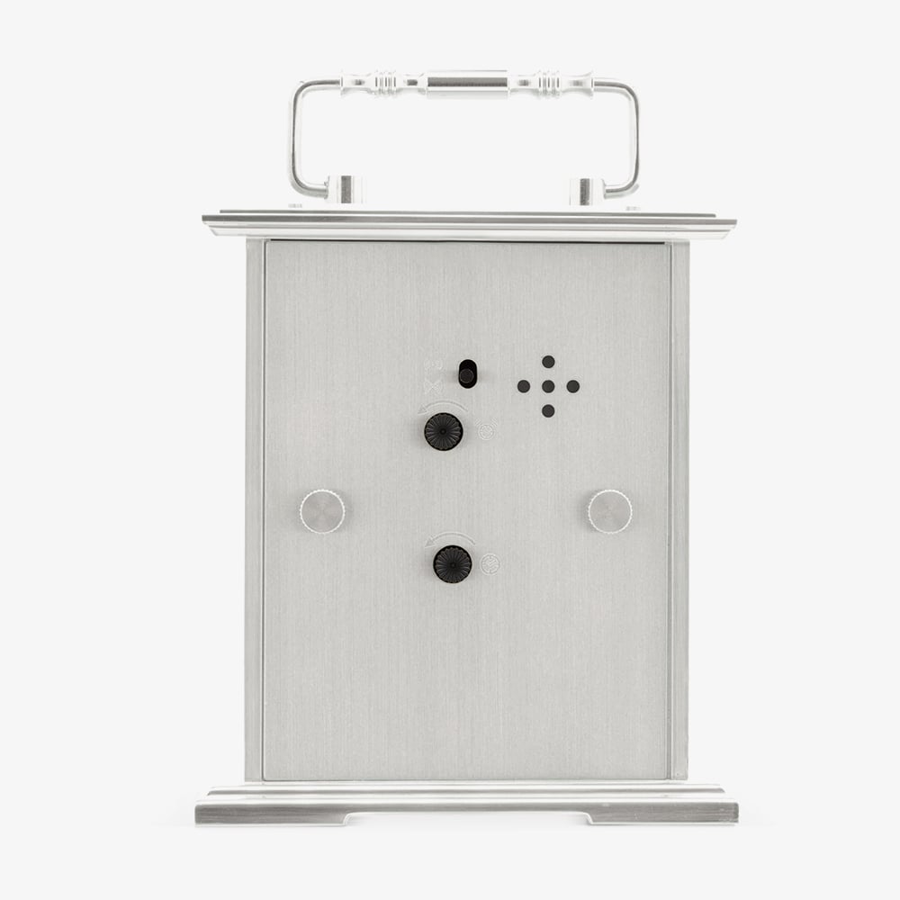 Acctim Gainsborough Silver Tone White Dial Clock 36517