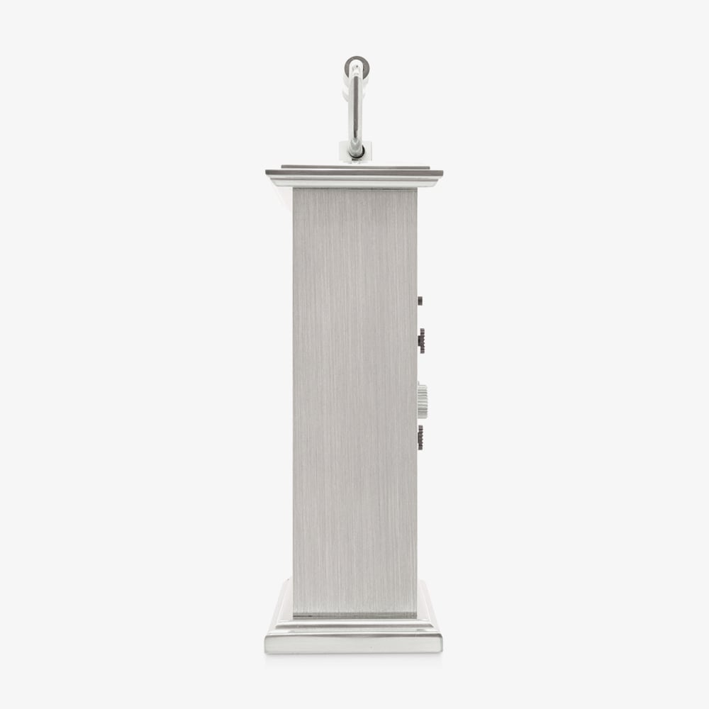 Acctim Gainsborough Silver Tone White Dial Clock 36517