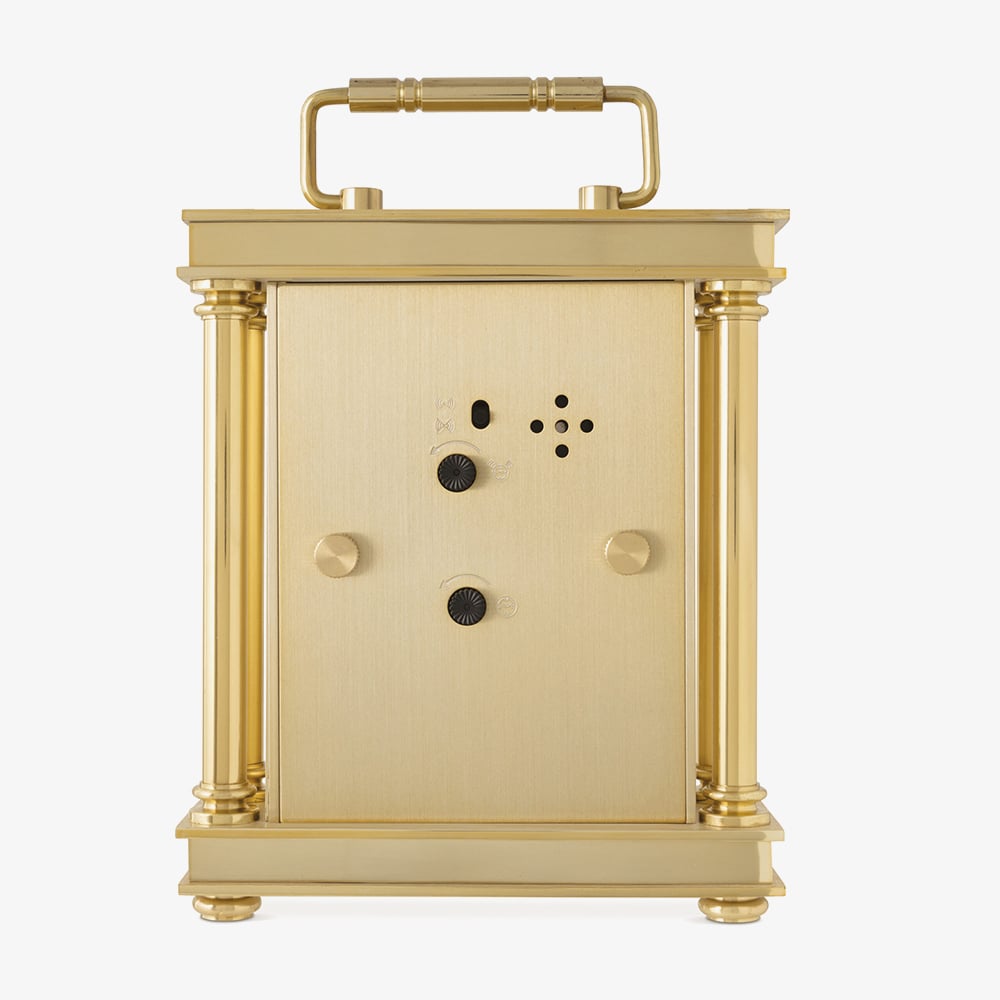 Acctim Marlow Gold Done White Dial Carriage Clock 37048