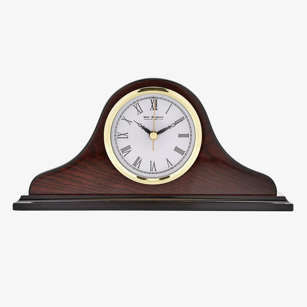 WM Widdop Napoleon Wooden Mantel Clock W9616