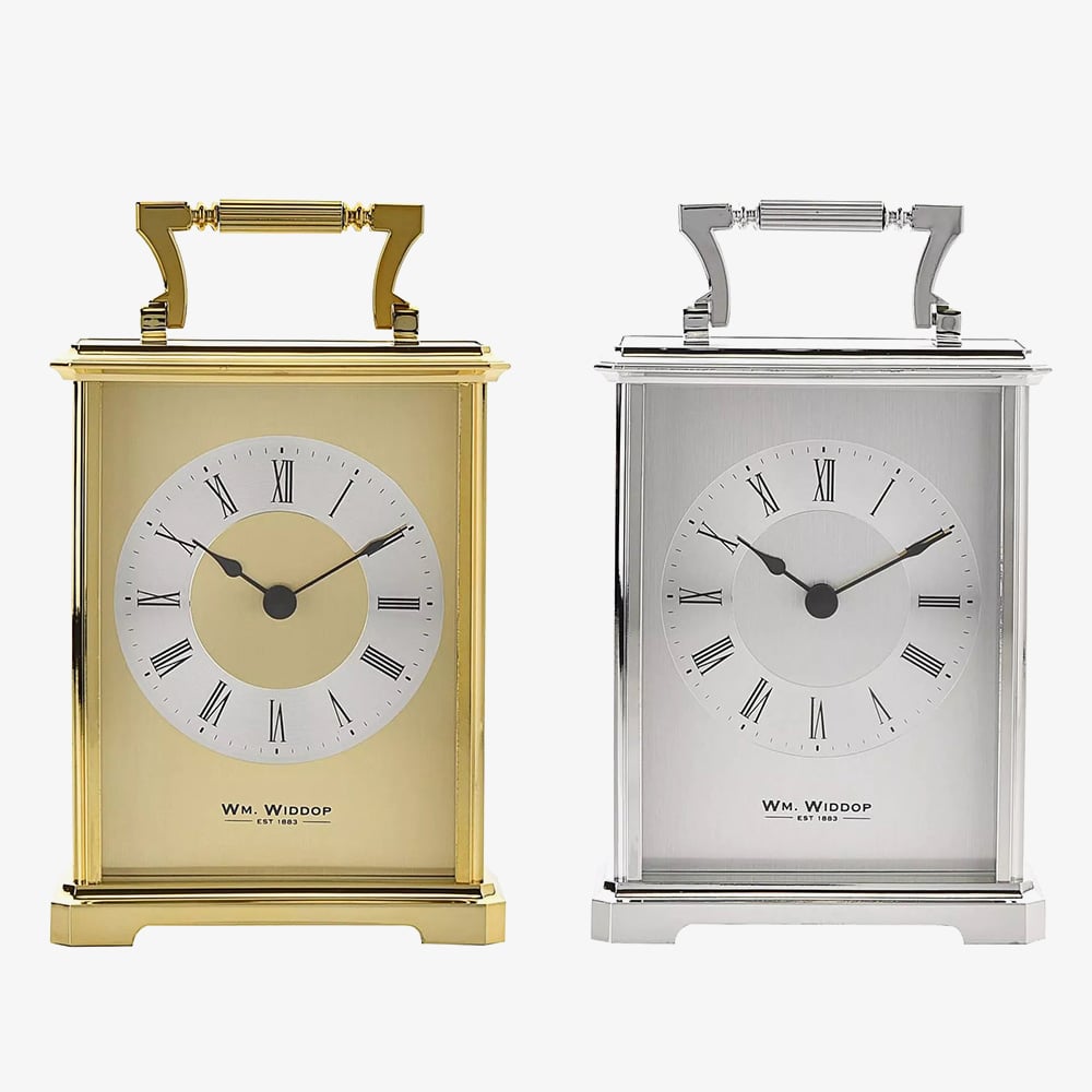 Silver Traditional Carriage Clock W2407