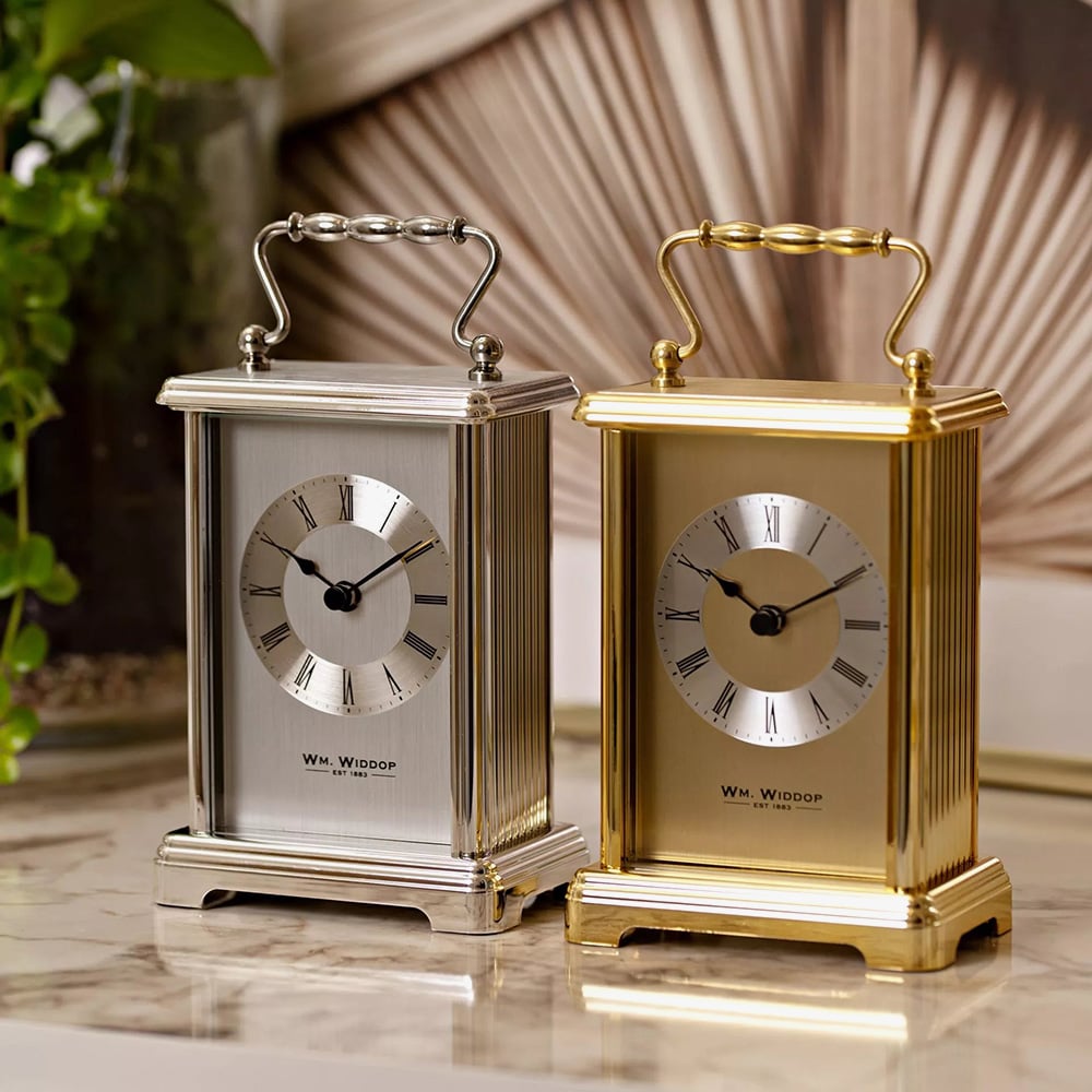 Silver Traditional Carriage Clock W2407