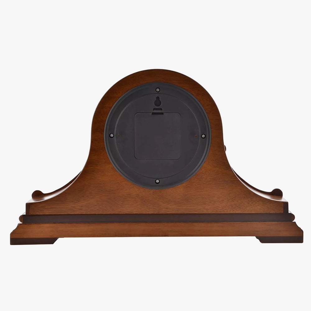 Brown Wooden Napoleon Mantel Clock W2645