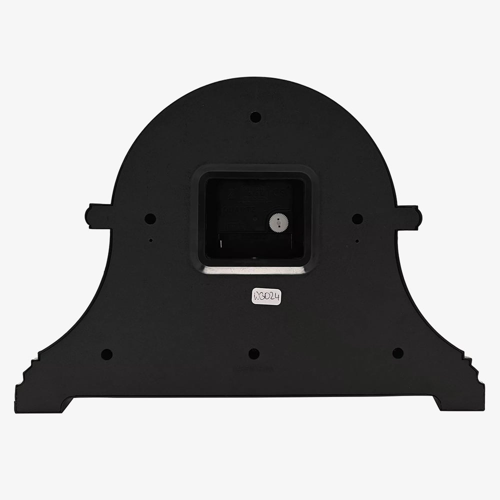Hometime Arched Black Mantel Clock W3024