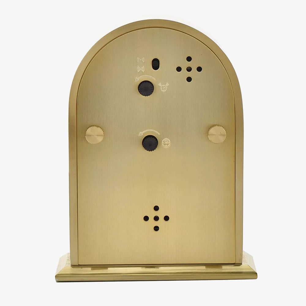WM Widdop Arched Gold Mantel Alarm Clock W2844