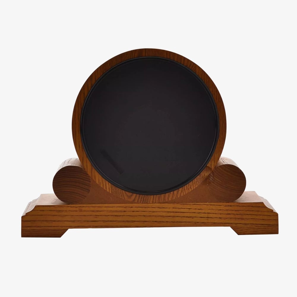 WM Widdop Walnut Round Mantel Clock W2649W