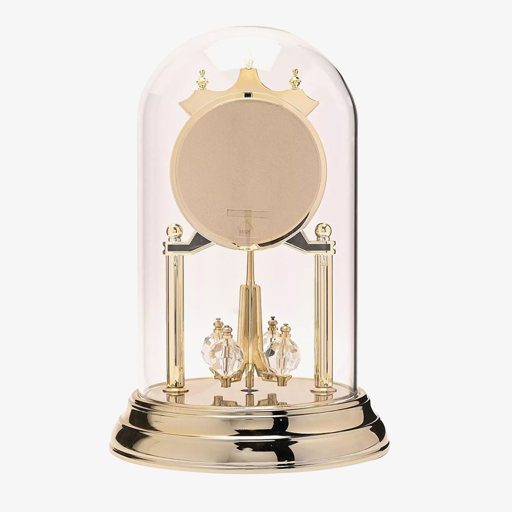 Gold Rotating Pendulum Anniversary Clock W2956