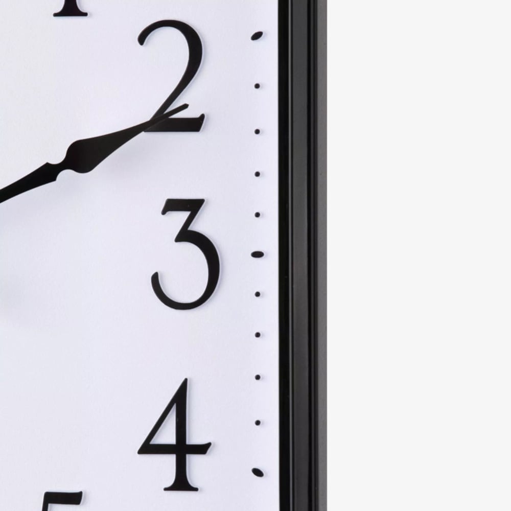 Rhythm Square Black Wall Clock CMG597NR02