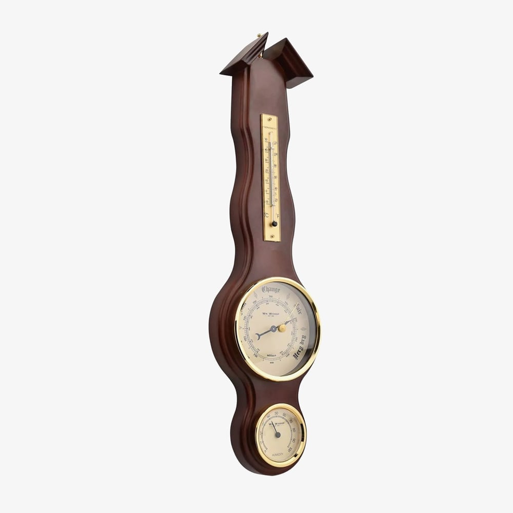 WM Widdop Wooden Weather Station Clock W8018