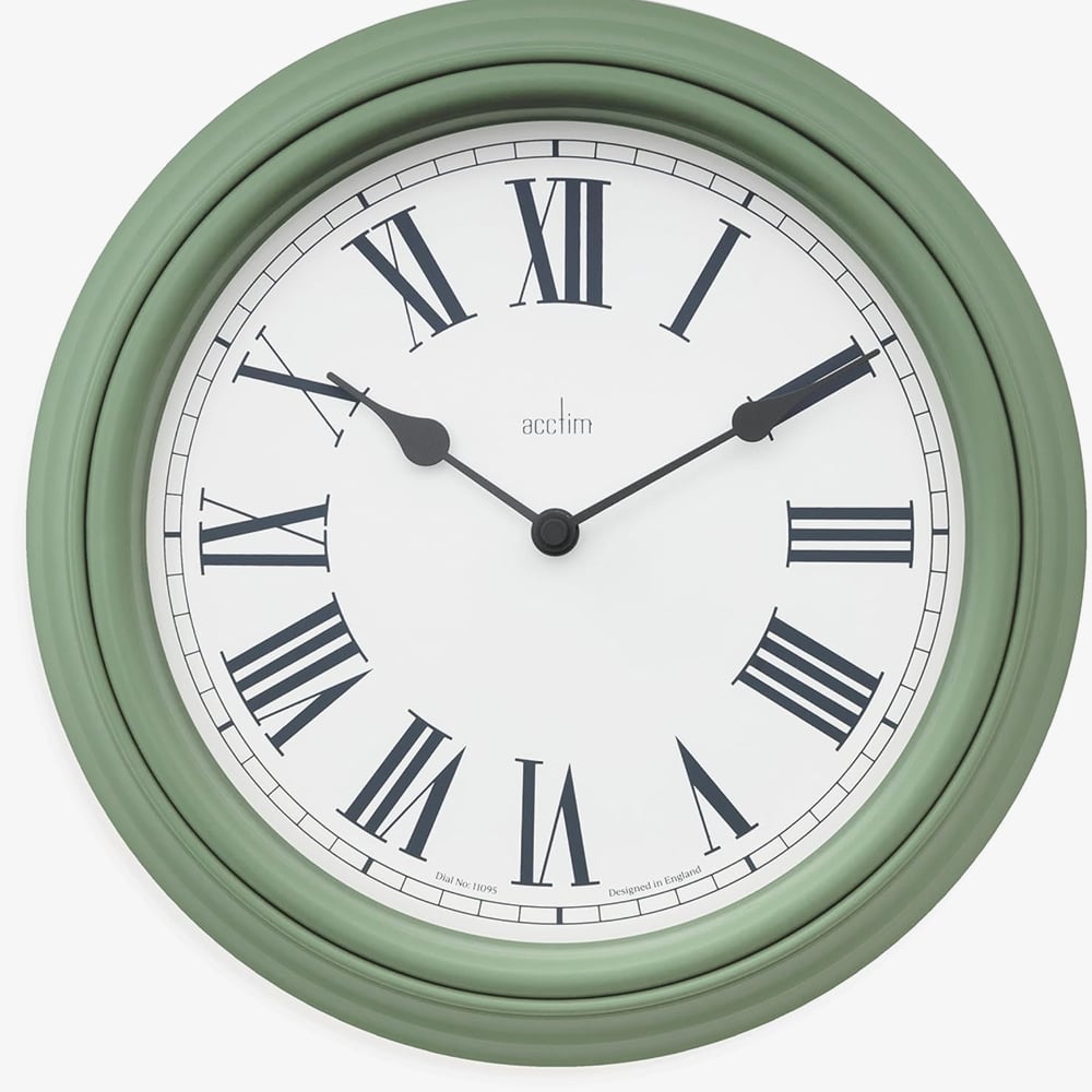 Acctim Devonshire Sage Green Wall Clock 22715