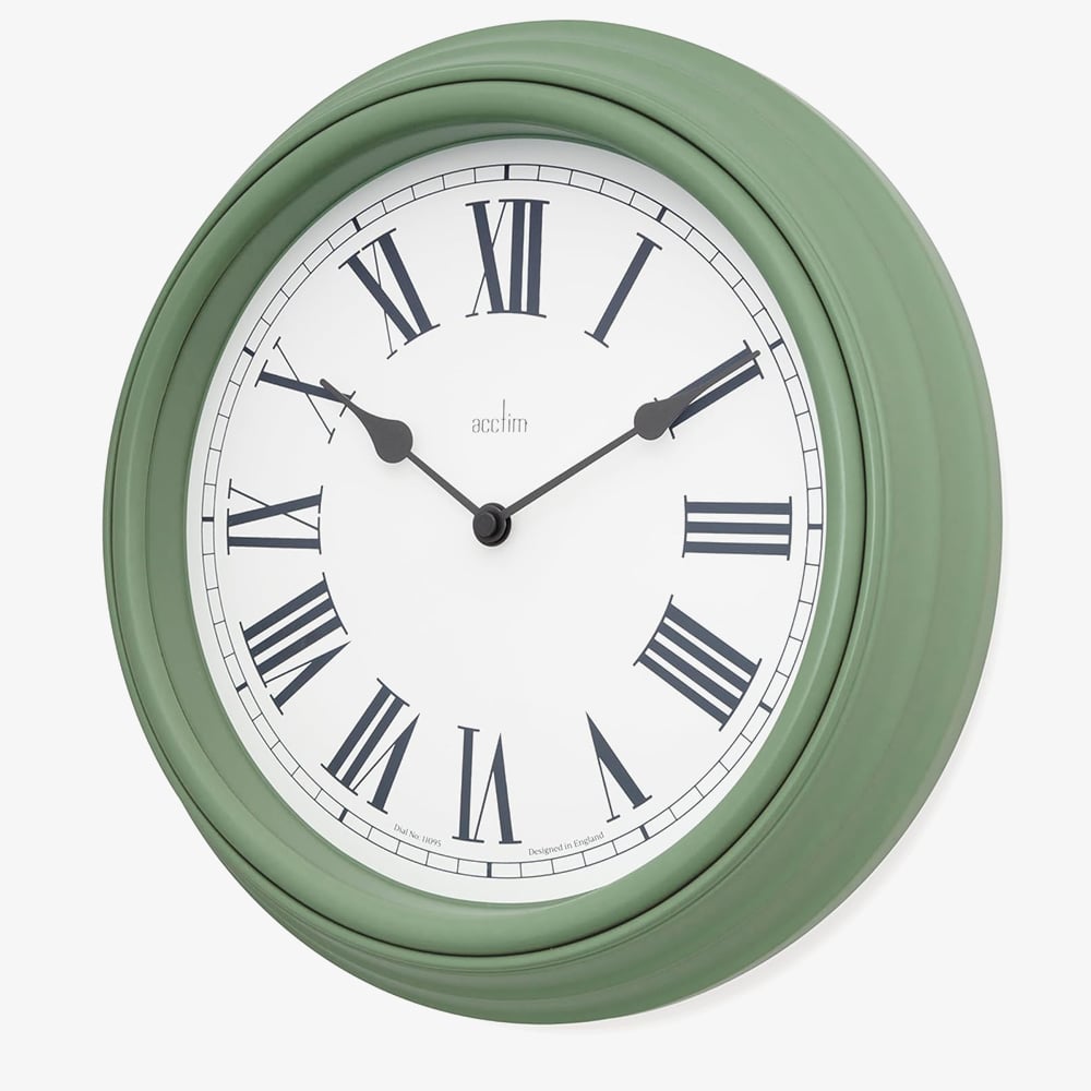 Acctim Devonshire Sage Green Wall Clock 22715