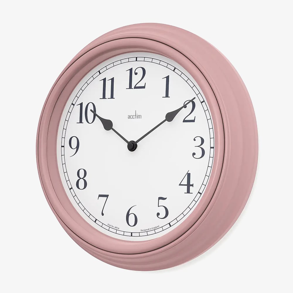 Acctim Devonshire Dusty Rose Pink Wall Clock 22714