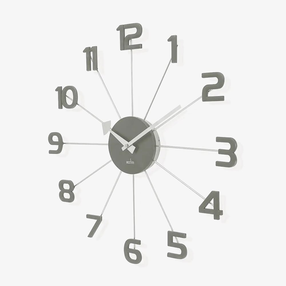 Acctim Astraea Grey & Silver Wall Clock 29027