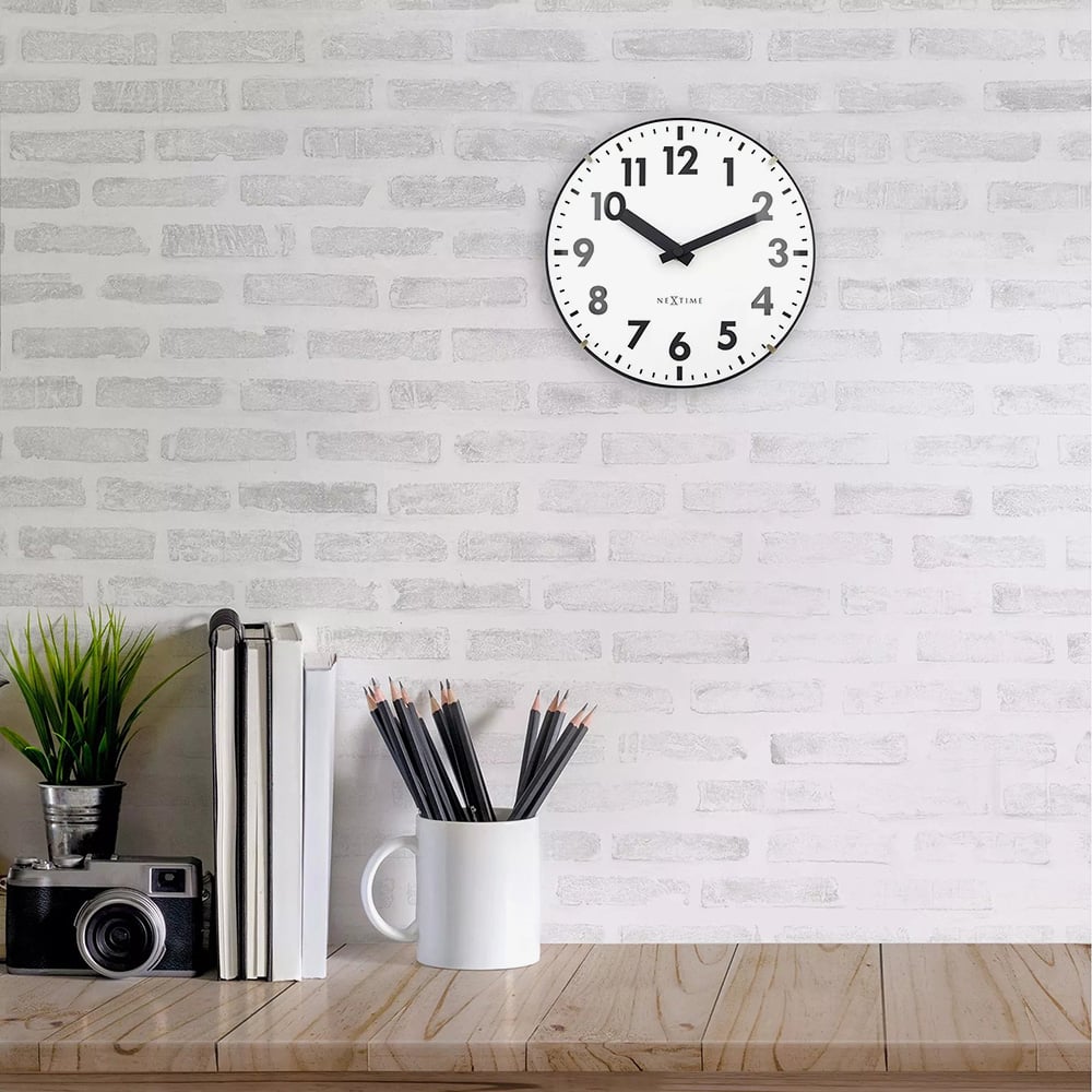 Nextime Duomo Mini Domed White Wall Clock NT111