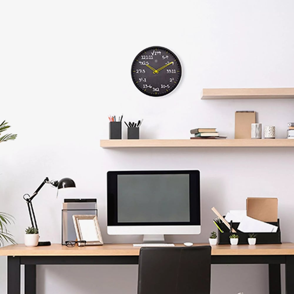 Nextime Maths Black Wall Clock NT125