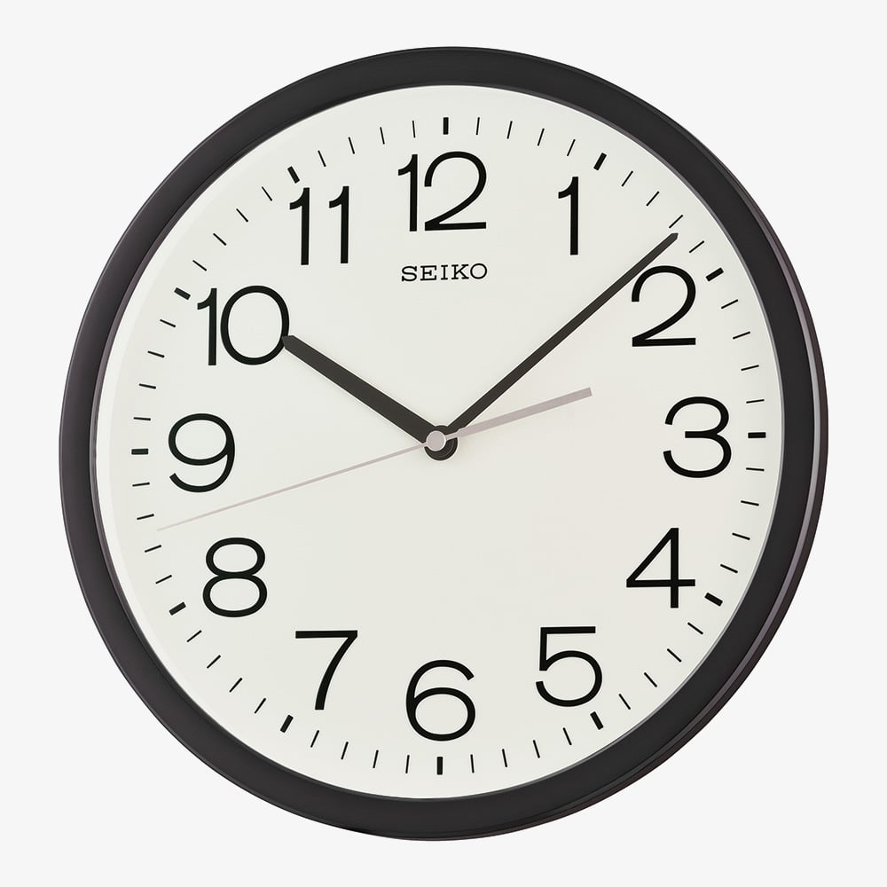 Seiko White Dial Round Wall Clock QXA847K