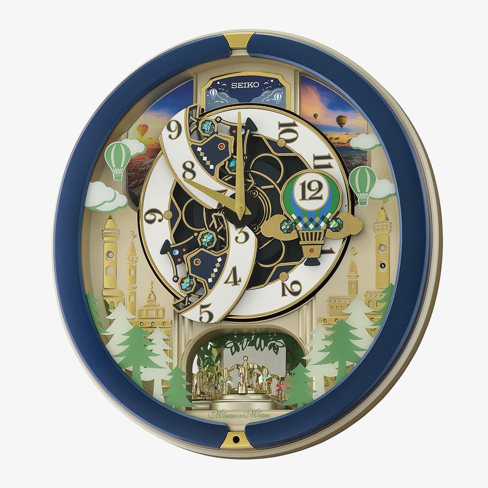 Seiko Melodies In Motion Multicoloured Dial Wall Clock QXM398L