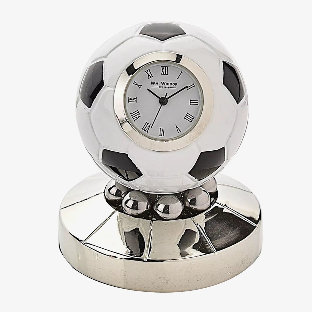 WM Widdop Miniature Rotating Football Clock 9878