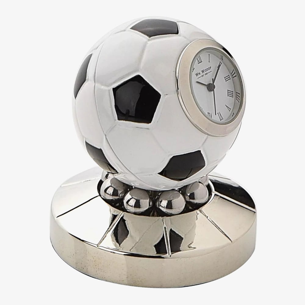 WM Widdop Miniature Rotating Football Clock 9878
