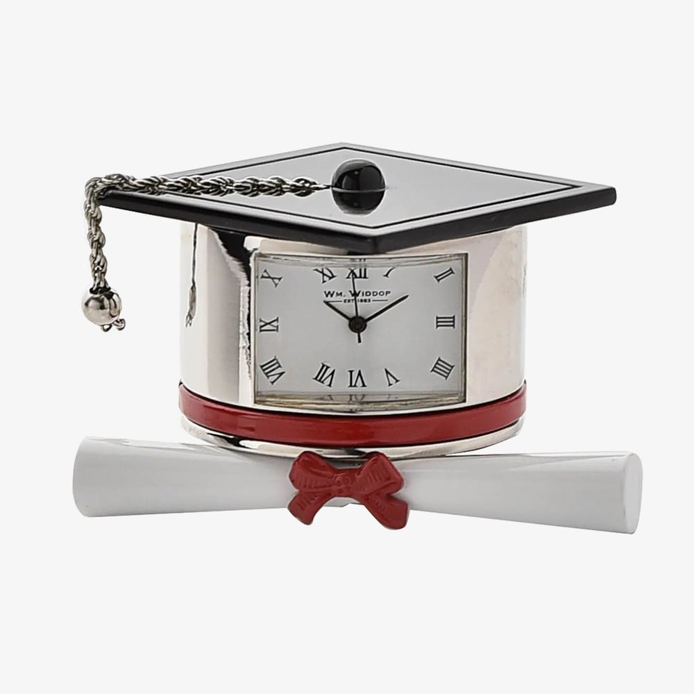 WM Widdop Miniature Graduation Hat Clock 9343